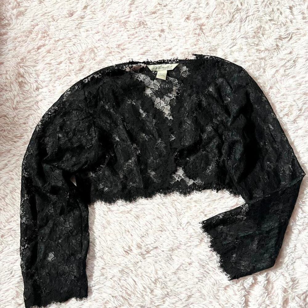 Whimsygoth Dark Fairy Academia Romantic Lolita Lace Coquette Scalloped Bolero